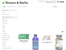 Tablet Screenshot of natureandherb.com